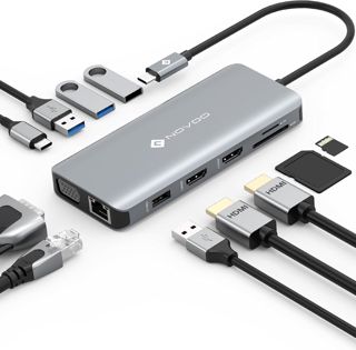NOVOO Docking Station 11 en 1, Station d'accueil USB C Double HDMI