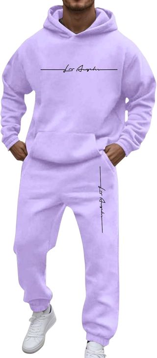 Survetement Homme Ensemble Jogging Survêtement 2 Pièces Sweat À Capuche À Manches Longues Et Pantalon Décontracté Running Hooded Survêtements Fitness Gym Tenue Décontractée S-3XL