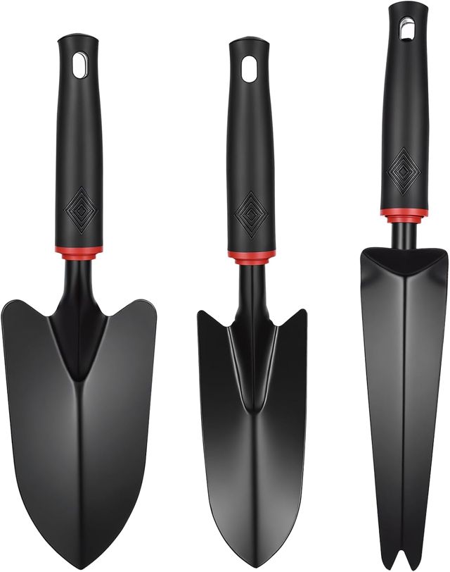 3 Pcs Outillage de Jardins, Pelles de Jardin avec poignée antidérapante