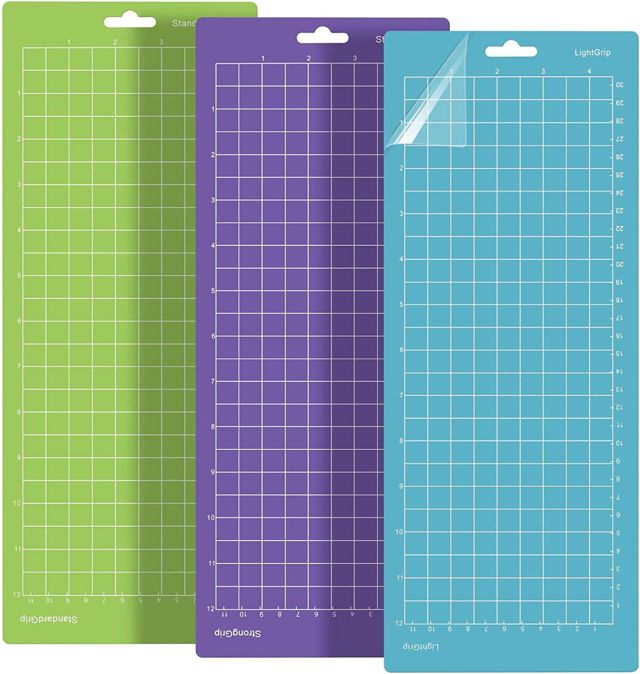 Lot de 3 Tapis de Découpe, Tapis Sntidérapants de Rechange, Variety Grip Mat, pour Accessoires de Plotter Compact, 30,5 x 12,4 cm