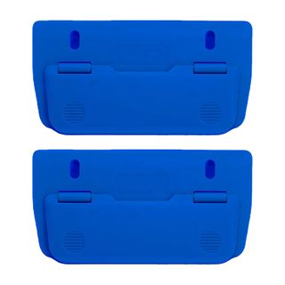 Lot de 2 mini perforatrices de poche en plastique avec notes adhésives pour perforation de 8 cm avec échelle de 12 cm, pour l'école, le bureau, la maison, bleu