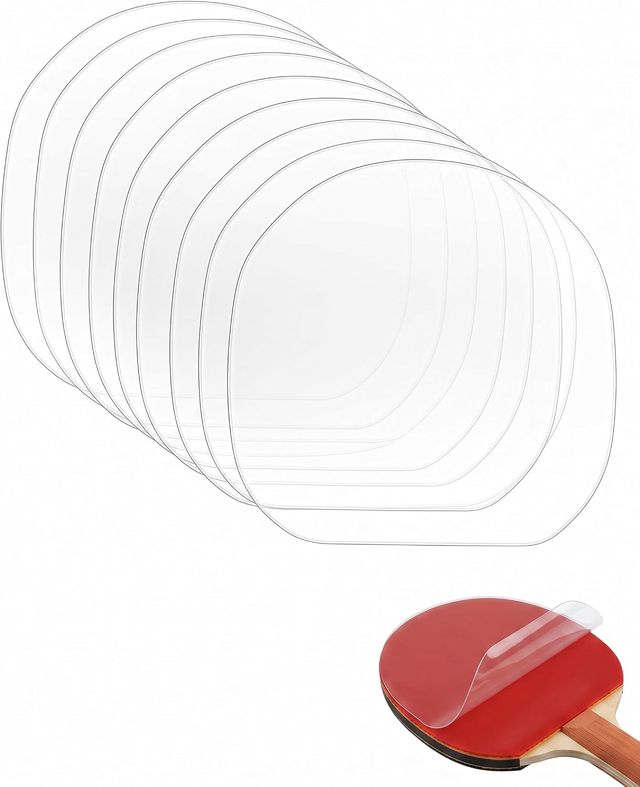 Lot de 10 Films de Protection Autocollants Transparents pour Raquette de Tennis de Table - Protège et Entretient pour Entraînement, Compétition et Usage Quotidien