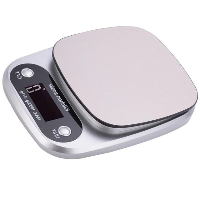NOLITOY Balance Numérique de Cuisine Portable Électronique pour Pâtisserie et Café Argentée