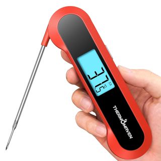 ThermoMaven Thermometre Cuisine Cuisson - 0,5s Lecture Instantanée, IP67 Etanche Thermomètre Cuisine Viande, ±0,3℃ Précis Certifié NIST, Ecran Ambidextre, BBQ Sonde Temperature Magnétique Frigo Four