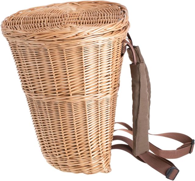 e-wicker24 Hotte de cueillette des fruits et légumes, Sac à dos en forme de hotte en osier avec bretelles (Naturel sans couvercle)