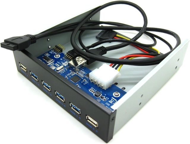 KALEA-INFORMATIQUE Façade Baie 5,25" 4 USB 3.0 + 2 USB 2.0