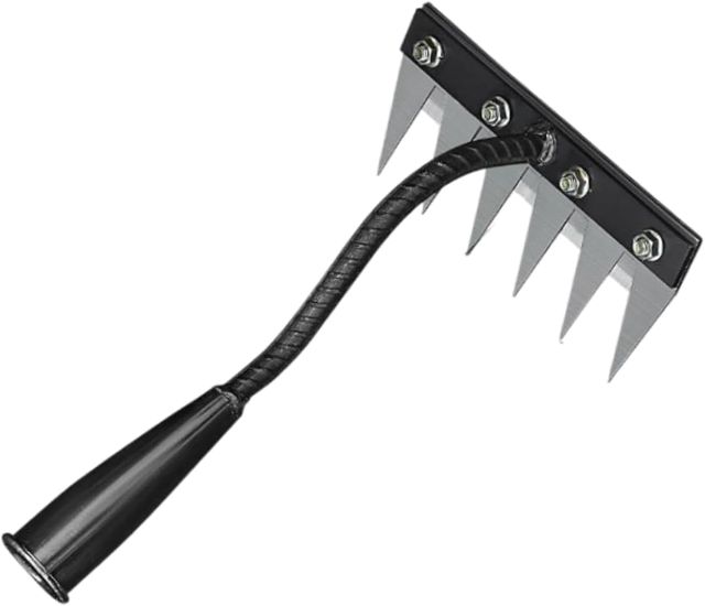 5/6/7/8 Dents Rateau De Désherbage, Amovible Outil De Râteau De Désherbage, Râteau Désherbage Acier Robuste, Outillage De Jardin pour Désherber/Ameublir/Semence (5 Dents)
