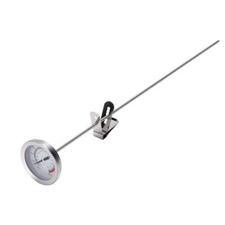 Thermomètre de Friture Inox avec Clip, 32-536°F, 0-280°C, Sonde 41 cm
