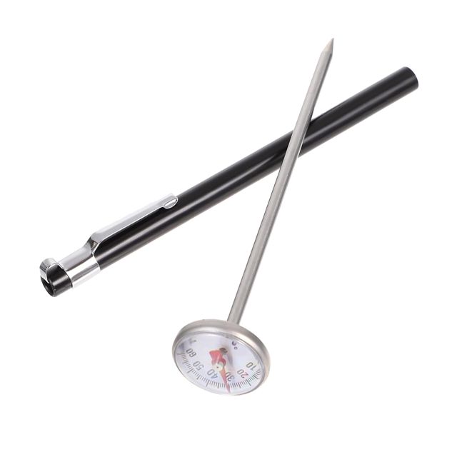 POPETPOP Thermomètre Acier Inoxydable pour Lait Précision de Cuisson pour Café et Nourriture pour Utilisation Cuisine et Barbecue