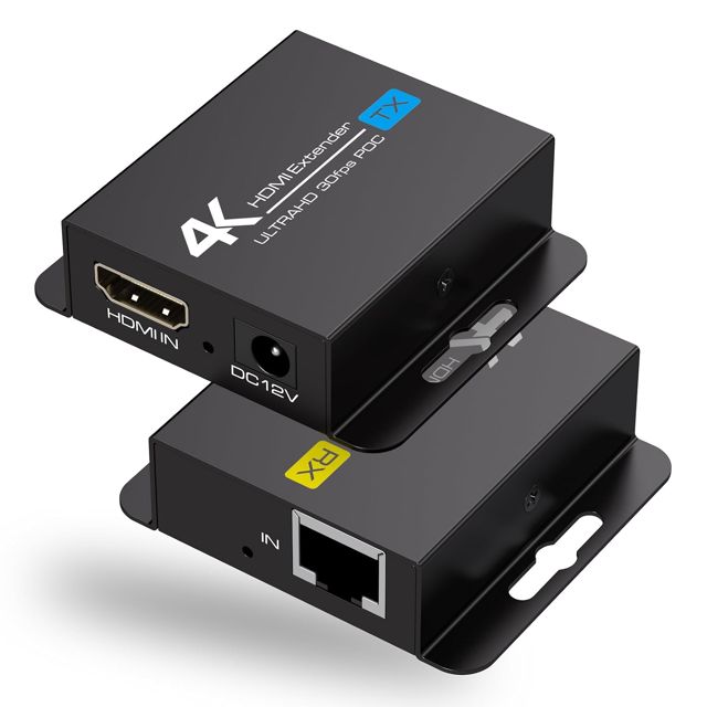 VEDINDUST HDMI KVM USB Extender 400FT 120M Extender RJ45 Sur Single Cat5e 6 7 Full HD 1080P60HZ Support Sortie Cyclique EDID Pour La Souris et Le Clavier De Commande à Distance
