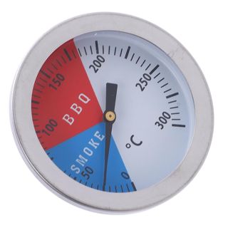 Walfront Thermomètre de Barbecue, Compteur de Température de Gril de Four en Acier Inoxydable, Grand Pointeur à Cadran de 5,2 Cm, Plage de de 32 à 572 °F, pour la Cuisine à Domicile, le Barbecue en