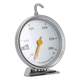 Zerodis Thermomètre de Four en Acier Inoxydable à Grand Cadran 122 à 536 Fahrenheit avec Base en Verre trempé et Crochet pour la Cuisson du Pain Rôti, des Macarons, de la Cuisine