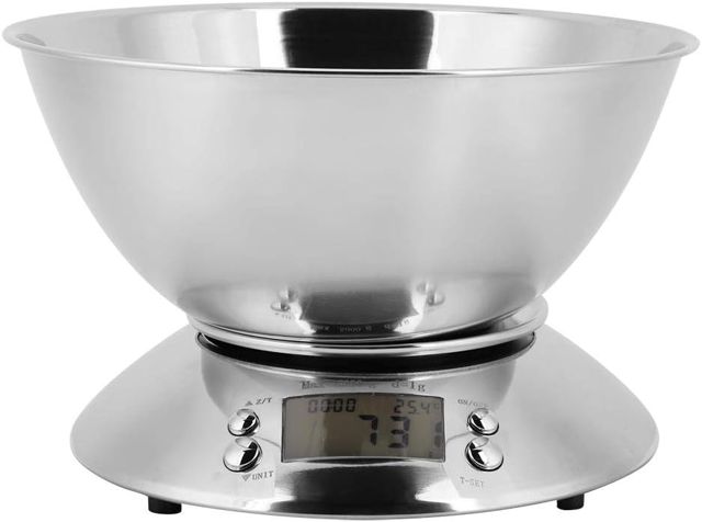 Balance de Cuisine électronique numérique en Acier Inoxydable avec balances Amovibles pour peser la Viande et Les Aliments Mesure en grammes et en onces