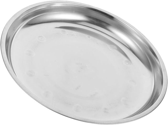 Zerodeko Plateau de Pesée Facile à Nettoyer en Acier Inoxydable pour Balance Mécanique Design Élégant et Simple, Cuisine et Laboratoire