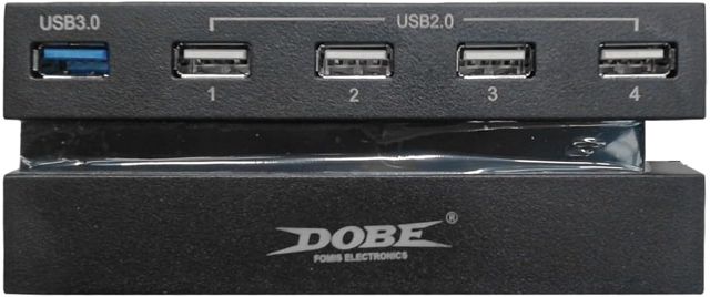 DollaTek HUB 5 Ports USB 3.0 Haute Vitesse pour PS4 - Chargeur, Contrôleur, Extension du Répartiteur pour Console (Non Compatible avec PS4 Slim/Pro)