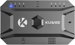 Bluetooth Hub USB 5.0 Convertisseur de clavier et souris avec câble vers adaptateur de hub sans compatible avec 8 appareils pour tablette, ordinateur portable, mobile