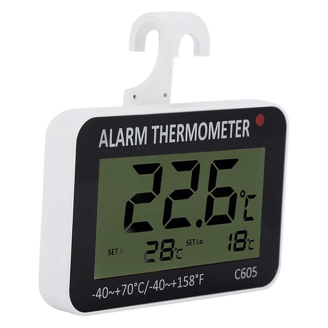 Fdit Thermomètre à Réfrigérateur Numérique, Thermomètre de Salle de Congélateur Numérique Grand écran LCD MIN Record Fonction pour les Restaurants de la Maison de Cuisine