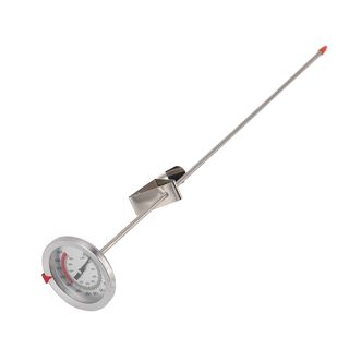 Naroote Thermomètre de Cuisson en Acier Inoxydable, Longue Sonde de 50 à 550 ℉, Clamp/Holder Métallique pour Griller L'huile, Ustensile de Cuisine