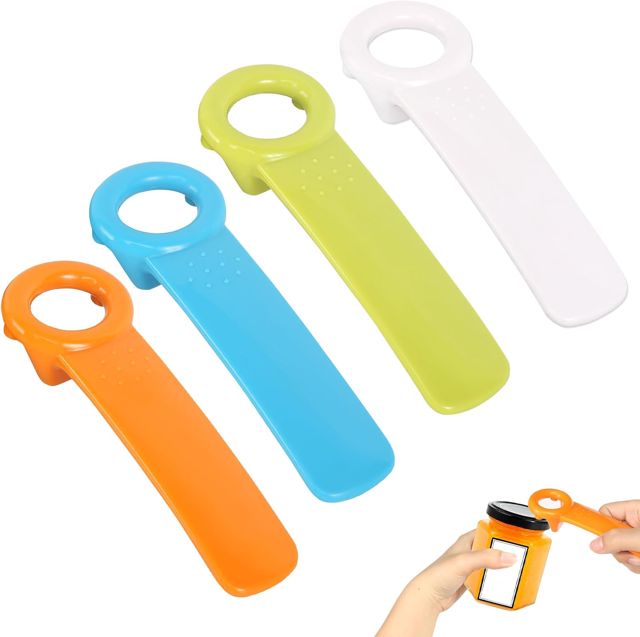 4 Pièces Ouvre Boite de Conserve Ouvre Bocal Ouvre Pot de Confiture Gadget Cuisine pour Personnes Ágées Enfants Femmes Mains Faibles