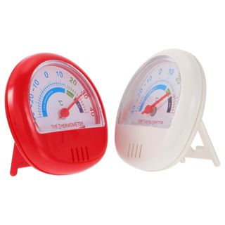 Zerodeko Thermomètres Outil de Mesure de Température en Plastique 2 Pièces pour Réfrigérateur Rouge Lisse, Faciles à Utiliser et Cuisine Congélateur