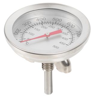 Lurrose Thermomètre de Four à Double Métal en Acier Inoxydable, Thermomètre Alimentaire Précis pour Barbecue et Cuisson, Accessoire la Cuisine Indispensable pour Mesurer la Température