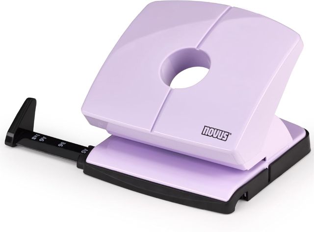 NOVUS B220 Colour ID 2.0 Perforateur (capacité de 20 feuilles, réglette crantée, pièces fonctionnelles en métal) Violet