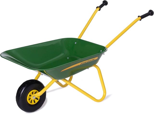 Rolly Toys John Deere 271986 Brouette pour Enfant (brouette, Bol en métal, poignées en Plastique, Enfants à partir de 2,5 Ans) Vert
