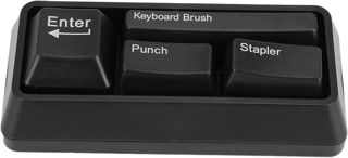 Kit de bureau pour clavier, agrafeuse, perforatrice, plateau de clavier, adsorption des clips, noir