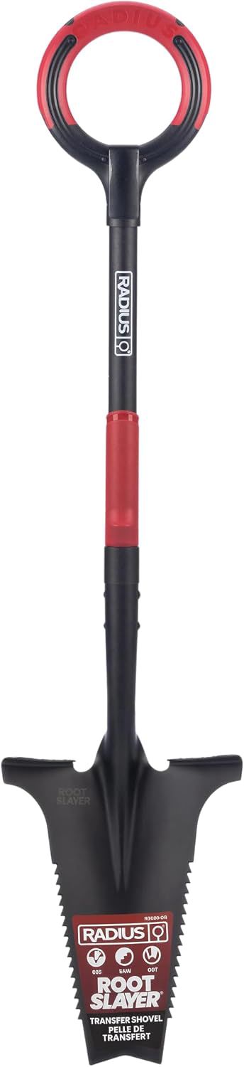 Root Slayer RS220 Pelle de jardin robuste avec lame dentelée Noir