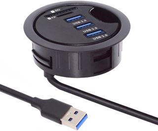 Cablecc Hub USB 3.0 à 4 ports - Répartiteur USB 60 mm - Interface de station d'accueil pour ordinateur de bureau