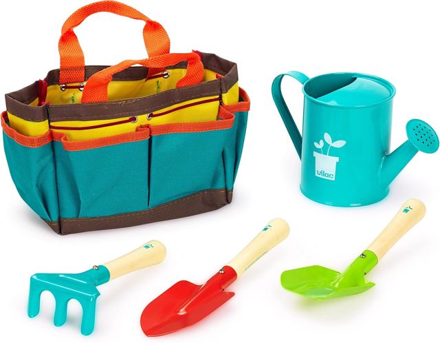 Vilac-Mon Petit Potager - Set d'outil de Jardin pour Enfant - Lot Jardinage Enfant - À partir de 3 Ans, 3804