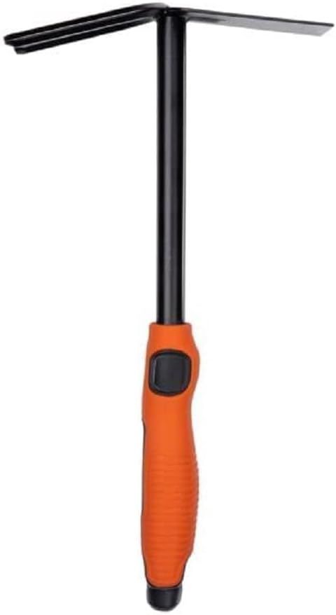 BLACK+DECKER Râteau avec Houe 30 cm - Jardinage Outillage - Cultiver et Désherber - Poignée Ergonomique - Noir/Orange