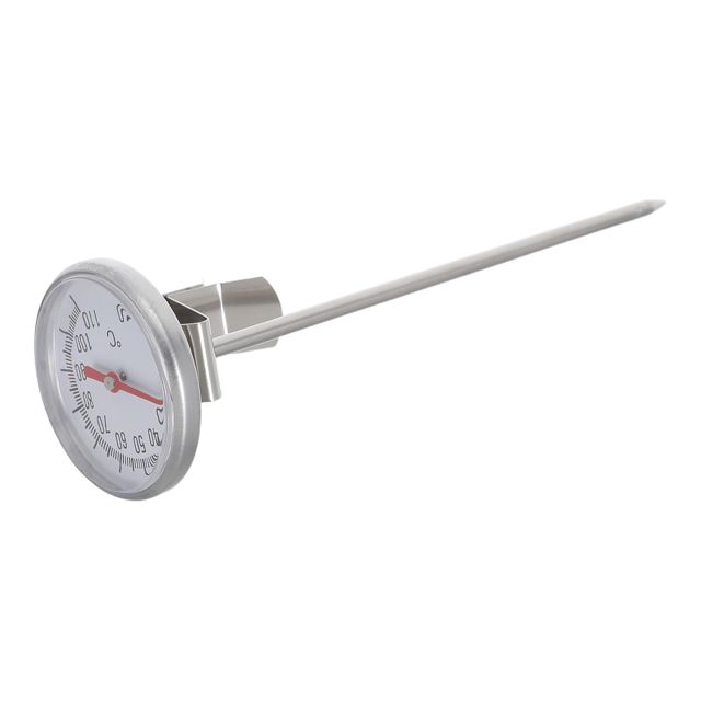 PRETYZOOM Thermomètre Écran Étanche Cuisine avec Sonde en Acier Inoxydable et Pince pour Casserole, pour, Barbecue et Préparation de Bonbons