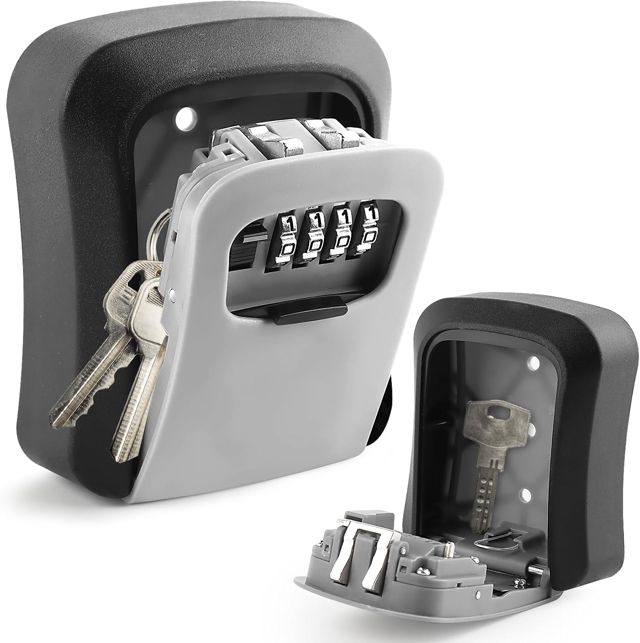 Boite a Clef Securisee, Boite a Clefs Murale de avec Code à 4 Chiffres, Boite a Clefs Sécurisée Exterieur,Boîte à Clés étanche et antirouille pour Appartements Bureaux Écoles Garages Entrepôts Maisons