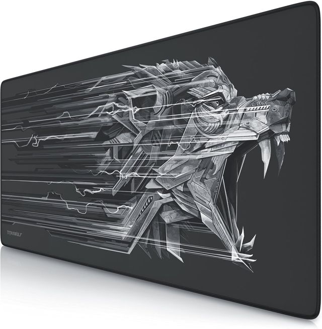 TITANWOLF - Tapis de Souris Gaming Global 900x400mm - sous-Main Bureau planisphère Gamer Extra Large XXL en Tissu, Base antidérapante - Carte du Monde - pour Tous Types de Souris et Claviers