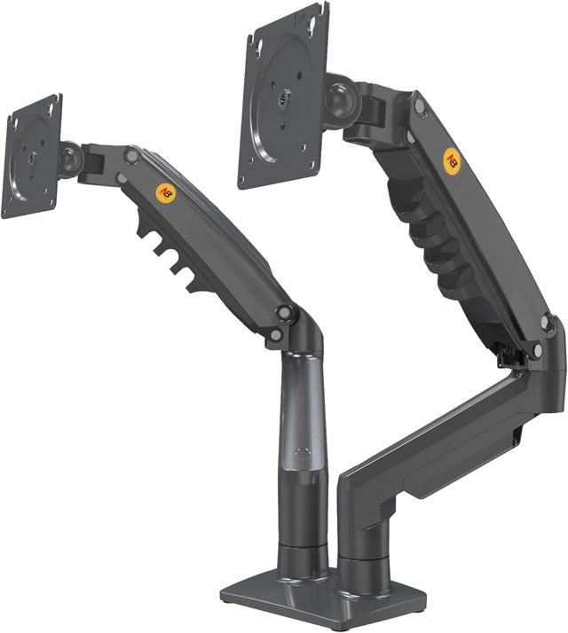 Ergosolid Bras Double écran 17-27 Pouces, gaz, VESA 75/100, 2x9 kg