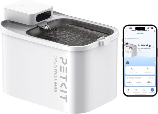 PETKIT Fontaine à Eau Intelligente pour Chats, 3L sans Fil, Longévité de la Batterie, Modes de Débit Multiples, Ultra Silencieuse 26dB,Facile à Nettoyer, Contrôle Via App Bluetooth Courte Portée