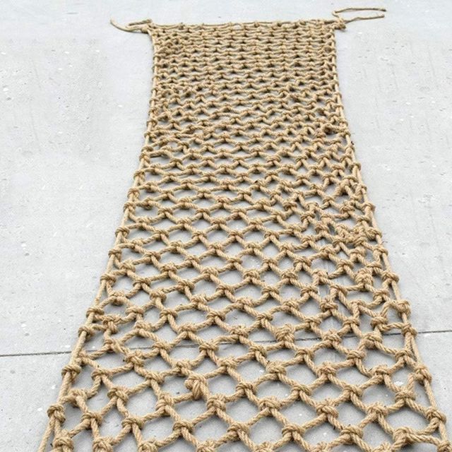 Filet Décoratif en Corde pour Intérieur ou Extérieur,Sécurité Protection Chanvre Corde Filet, Anti-Chute Protection pour Garde-Corps D'escalier de Balcon pour Enfants Chat (1x4m)