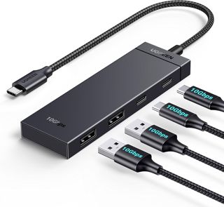 UGREEN 10Gbps Hub USB C 3.2 Gen2 vers 4 Data Ports 2A2C Multiport USB