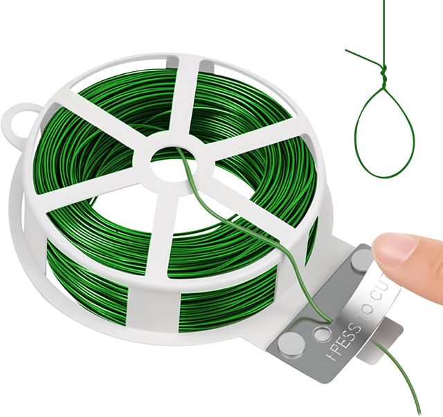 Lien pour Ligature Jardin – Attache Souple résistante avec Coupe intégrée – Fixation Plantes grimpantes, tomates, vignes – Rouleau de 50m