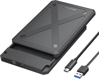 iDsonix Boîtier de Disque Dur 2,5 Pouces 6Gbps USB C 3.1 vers SATA III Boîtier de Disque Dur Externe sans Outil pour Disque Dur SSD HDD 7 mm/9.5 mm 2,5" avec UASP Noir(PW25-1C3)