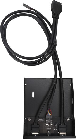 Hub USB 3,5 pouces 2 ports USB A audio HD pour baie PC