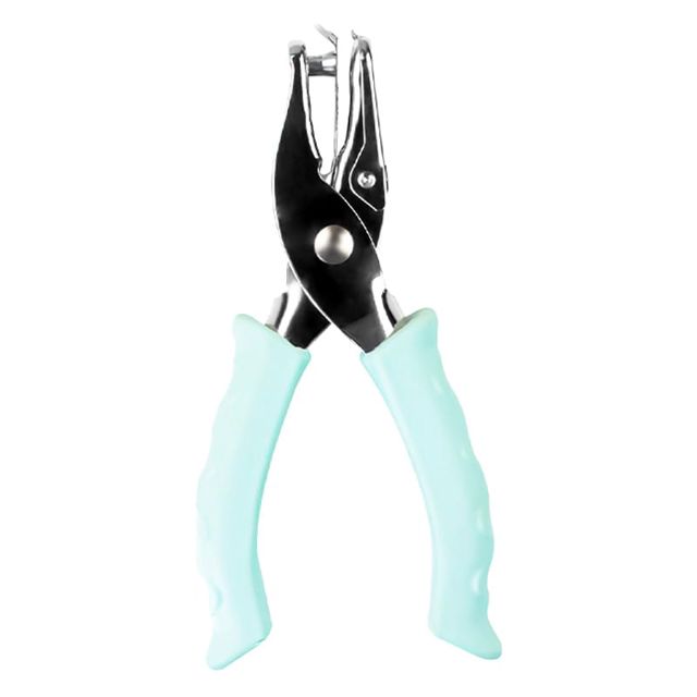 Perforateur à Un Trou 6mm Métal avec Boîtier de Récupération - Perforatrice Manuelle Poignée Confortable pour Cercles dans Papier, Cartes & Loisirs Créatifs - Coloris: Vert