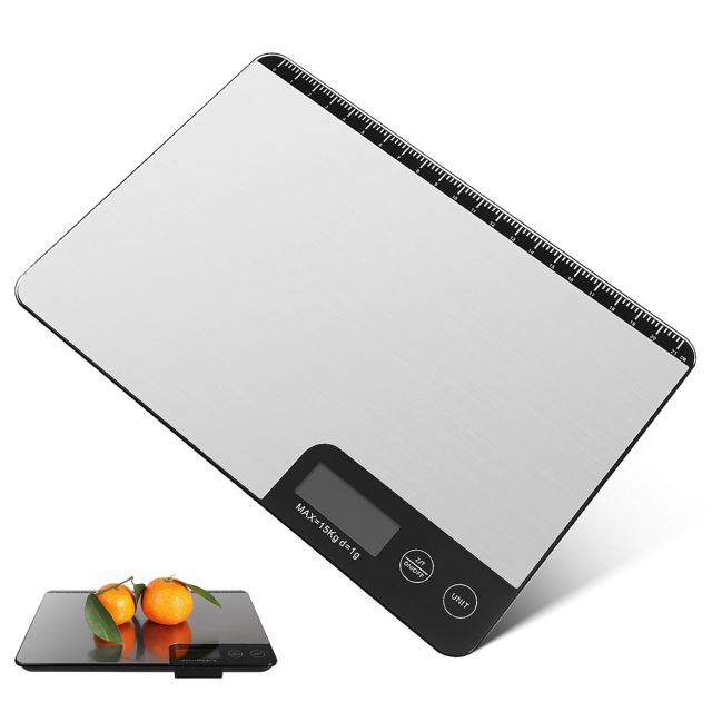 Acier Inoxydable Balance Cuisine Numérique Précision Élevée, 15kg