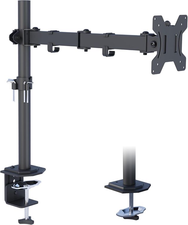BONTEC Bras Ecran PC Réglable, 13-34 Pouces, Charge 10 kg