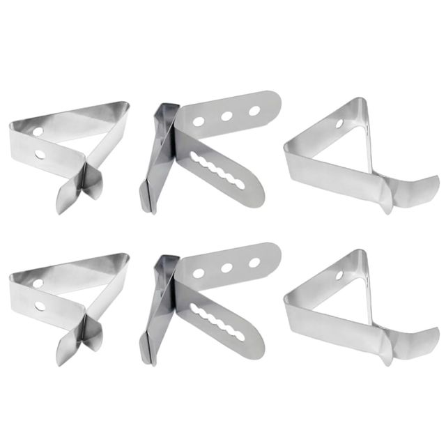 Toyvian Pinces pour Thermomètre Fixation Sécurisée Lot de 6 en Acier Inoxydable 304, Légères et Portables, Support pour Sonde de Café pour Usage Cuisine