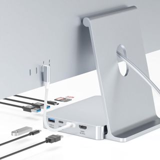 Hub USB-C 8 en 1 pour iMac 24" 2021/2023/2024 M1 M3 M4, Station d’Accueil avec SSD M.2 NVMe (Jusqu’à 4 to), HDMI 4K 60Hz, USB 3.2 10 Gbit/s, Lecteur SD/TF, Dock Aluminium pour iMac.