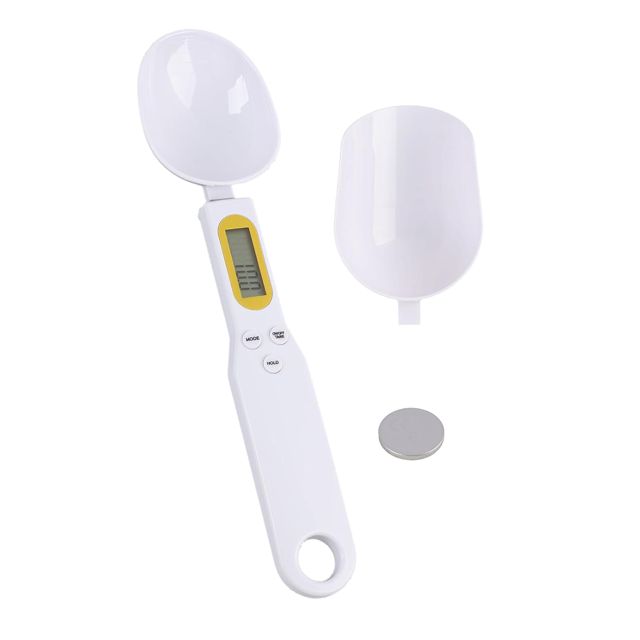 Cuillère Doseuse Électronique, Balance à Cuillère Numérique 500g Précision 0,1g, Grande Cuillère Amovible avec Écran LCD, 4 Unités de Mesure, pour Cuisine, Épices, Médicaments, Thé, Poudres