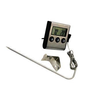 Thermomètre Inoxydable avec Clip Acier Cuisine pour Barbecue, et Four