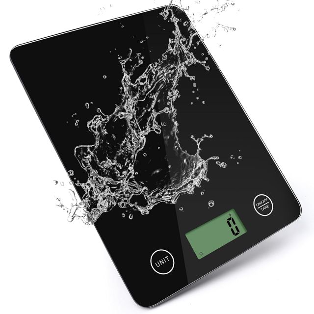 5kg Balance de Cuisine Numérique, Balance de Cuisson électronique de Alimentaire Multifonctionnel, Écran LCD Rétroéclairé, 6 Unités et Fonction Tare, haute Précision 1g